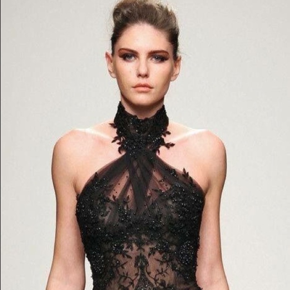 Black High Fashion Formal Dress